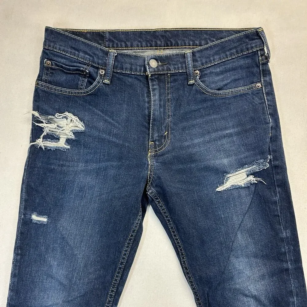 Levi's 511 Slim Straight Jeans Men's 33x30 Stretch Mid Rise Blue Denim Classic